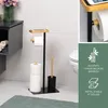 eluno Garniture de WC sur pied 4en1, brosse de WC, Voir les images du produit 4
