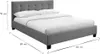 Miliboo - Bett 160 x 200 Stoff Grau gepolstert MARQUISE Produktbild-Vorschau 7