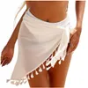 Pareo - Chusta plażowa damska z frędzlami - 180x50cm - Podgląd zdjęcia produktu 1