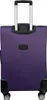 The back of a purple rolling suitcase. Produktbild-Vorschau