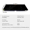A technical diagram and specification details for an induction cooktop. Voir les images du produit