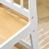 SoBuy Kindertisch KMB60-WN: Detailansicht der weißen Holzrahmen und Holzplatte im Skandinavischen Design Produktbild-Vorschau