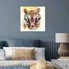 MuchoWow® Poster Tiger - Zähne - Raubtiere 50x50 cm - Produktbild-Vorschau 4