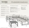 tectake® Aluminium Sitzgruppe Faro wetterfest Produktbild-Vorschau 7