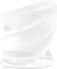 A white fabric scarf or neck gaiter is shown against a white background. Anteprima dell’immagine prodotto