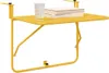 A yellow metal balcony table with a glass of water and two books on it, against a white background. Anteprima dell’immagine prodotto