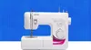 A white Brother sewing machine is shown against a blue textured background. Podgląd zdjęcia produktu