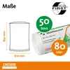 Sac poubelle Deiss FIRST PLUS blanc 80 litres, 630 x 850 Voir les images du produit 3
