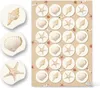 Maritime Aufkleber Muschel sandfarbe beige weiß 4 cm rund 1 Produktbild-Vorschau 1