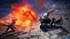 Two characters are engaged in a battle, with one character engulfed in a large explosion of fire. Produktbild-Vorschau
