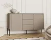 Buffet mit 3 Schubladen und 2 Türen, Taupe, 162.6cm Produktbild-Vorschau 1