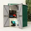 vidaXL Anbauschuppen Grün 118x100x178 cm Verzinkter Stahl Produktbild-Vorschau 2