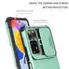 Close-up view of a phone case with a sliding camera cover, highlighting its protective features. Produktbild-Vorschau