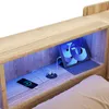 Merax Kinderbett 140x200cm mit LED und USB, Holzbett mit Produktbild-Vorschau 9