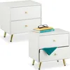 Comodino Relaxdays, set da 2, 2 cassetti, A x L x P: 41,5 x Anteprima dell’immagine prodotto 1