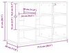 vidaXL Szafka na buty z półką Biała 77,5 x 30 x 51 cm Podgląd zdjęcia produktu 8