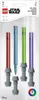 A package of four LEGO Star Wars themed gel pens designed to look like lightsabers. Náhľad obrázku produktu