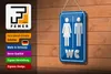 Blechschild Hinweis 12x18cm WC Piktogramm Toilette Produktbild-Vorschau 3