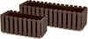 Prosperplast Balkonpflanzenhalter BOARDEE FENCE Braun 58 cm Produktbild-Vorschau 5