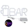 LED neonový nápis ve tvaru BAR, napájený z USB nebo Náhled obrázku produktu 1