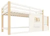 Kinder Hochbett mit Fenster, LED Leiter, Stauraum, Kiefer, Produktbild-Vorschau 15