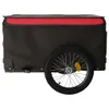 vidaXL Fahrradanhänger Schwarz und Rot 45 kg Eisen Produktbild-Vorschau 6
