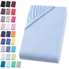 Jersey Spannbettlaken 140-160x200 cm Spannbettuch 100% Produktbild-Vorschau 1