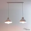 Pendelleuchte Industrie "Sven" Weiß Metall 2-flammig Produktbild-Vorschau 2