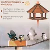 PawHut Vogelhaus hölzerner Vogelständer mit wasserfestem Produktbild-Vorschau 6