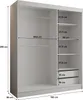 CASPIAN, garderobekast met 2 lades, wit - 150x205 cm Productafbeelding-voorbeeld 2