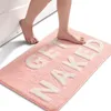 Badezimmerteppich rutschfest Waschbar Badteppich Rosa 50 x Produktbild-Vorschau 3