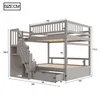 A diagram of a gray bunk bed with dimensions indicated by numbers and lines. Náhled obrázku produktu