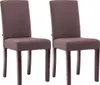 set di 2 sedie da pranzo Ina in tessuto cappuccino Anteprima dell’immagine prodotto 1