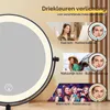 Schminktischspiegel 20 cm, 1X/10X, LED, höhenverstellbar, 3 Lichtfarben Productafbeelding-voorbeeld