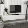 Meuble TV 'Toivakka' 135x31x25cm blanc Voir les images du produit 1
