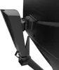 A close-up view of the stand and hinge mechanism of a black monitor. Produktbild-Vorschau