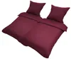 4 teilige Uni Bettwäsche 135 x 200 cm bordeaux Einfarbig Produktbild-Vorschau 2
