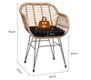 CASARIA® Gartenstühle 2er Set Polyrattan inkl. Auflage Produktbild-Vorschau 4