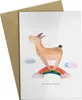 Mr. & Mrs. Panda Grußkarte Lama Regenbogen - Weiß - Produktbild-Vorschau 1