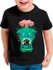 BaumwolleCloud Smaragd Edition Kinder T-Shirt monster game Produktbild-Vorschau 1