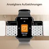 A smartwatch displaying a message interface, with two pop-up screens showing a numeric keypad and an ID input field. Náhled obrázku produktu