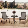 Okrúhly stôl ISLAND 60 cm + 2x stolička SOFIA čierna Náhľad obrázku produktu 12