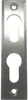 PZ-Rosette mit 2 PZ-Lochungen, eckig, Edelstahl matt Produktbild-Vorschau 4