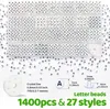 1400 Buchstabenperlen, schwarz-weiße Alphabetperlen, 4 x 7 Produktbild-Vorschau 2
