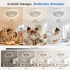 Φ49cm Deckenventilator mit Beleuchtung Fernbedienung APP Produktbild-Vorschau 5