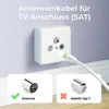 deleyCON 10m SAT TV Antennenkabel Koaxial Kabel F-Stecker Produktbild-Vorschau 3
