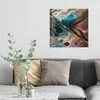 DEQORI Glasbild Echtglas 50x50 cm 'Goldene Wogen' Wandbild Produktbild-Vorschau 3