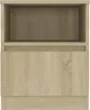 A close-up view of a wooden cabinet or nightstand, showing its texture and construction. Náhled obrázku produktu
