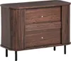 BELIANI Sideboard Dunkelbraun MDF-Platte mit 2 Schiebetüren Produktbild-Vorschau 5
