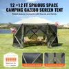 A camping gazebo screen tent set up in a grassy field near a lake. Anteprima dell’immagine prodotto